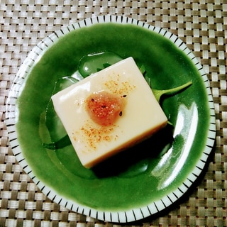 卵豆腐のあんかけ(辛子明太子乗せ)